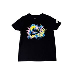 Nike Kids Black Graphic T Shirt Tee Shirt Size 7 Boy